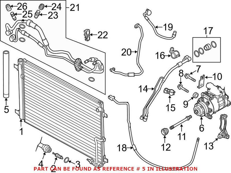 Genuine VW/Audi A/C Receiver Drier 4H0298403