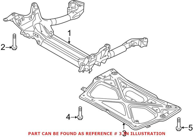 Genuine VW/Audi Engine Cradle Brace 4H0399345Q