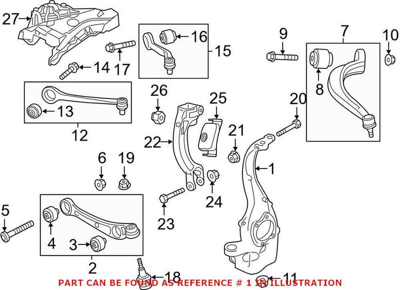 Genuine VW/Audi Steering Knuckle – Driver Side 4H0407253L