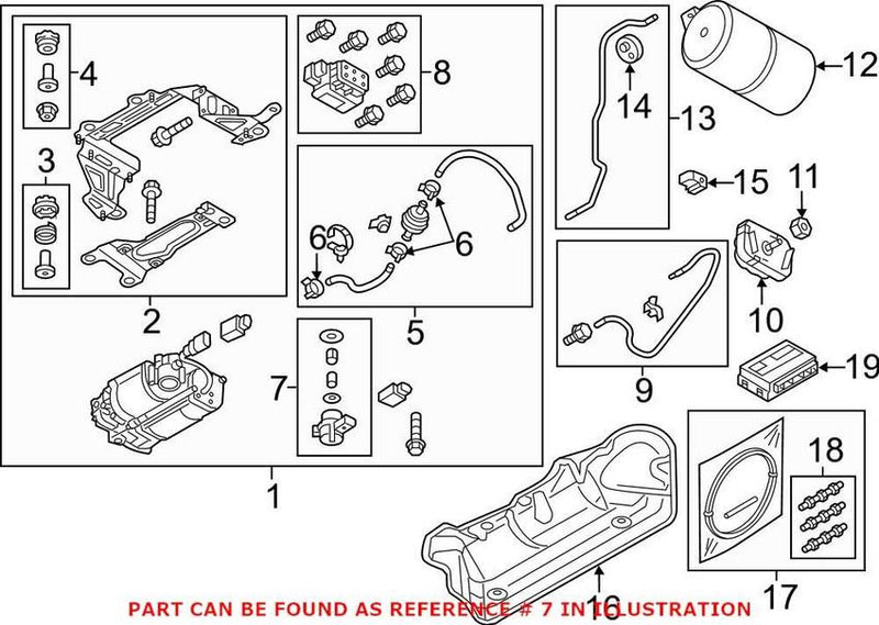 Genuine VW/Audi Air Suspension Compressor Hardware Kit 4H0698311