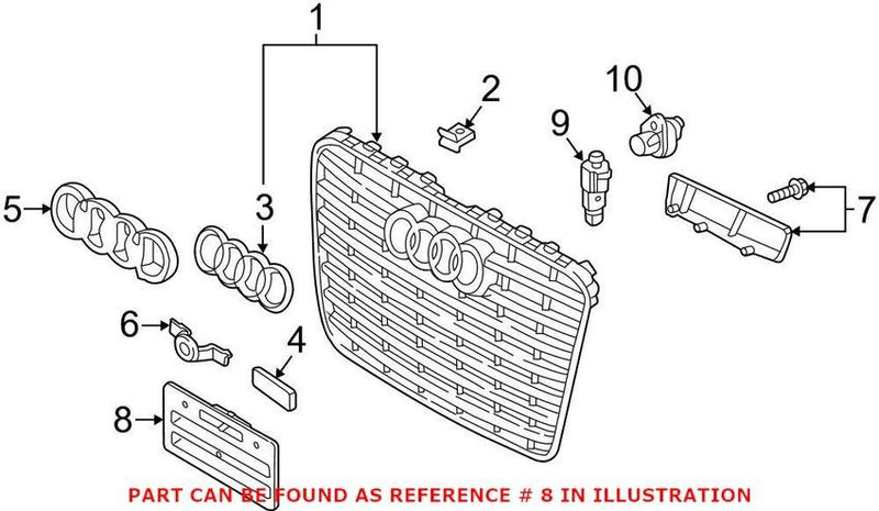Genuine VW/Audi License Plate Bracket – Front 4H0807285BF1RR