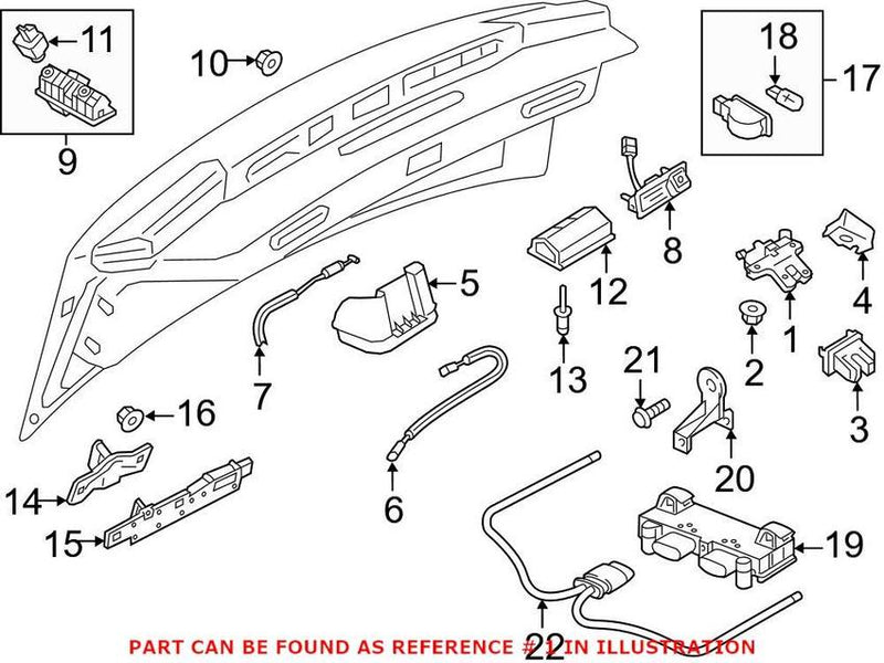 Genuine VW/Audi Trunk Lock Actuator Motor 4H0827505A