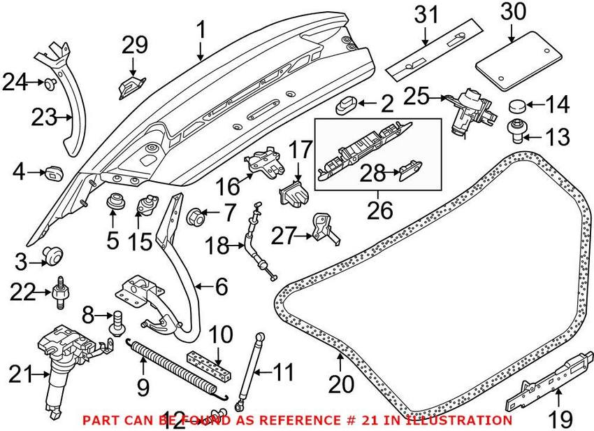 Genuine VW/Audi Trunk Lid Pull Down Motor 4H0827851D