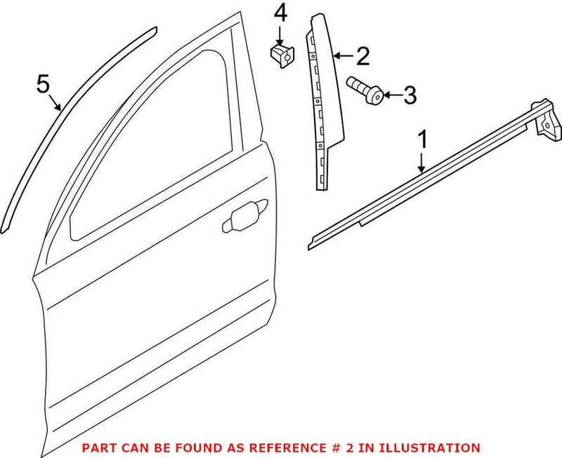 Genuine VW/Audi Door Applique – Front Passenger Side 4H0837902B5FQ