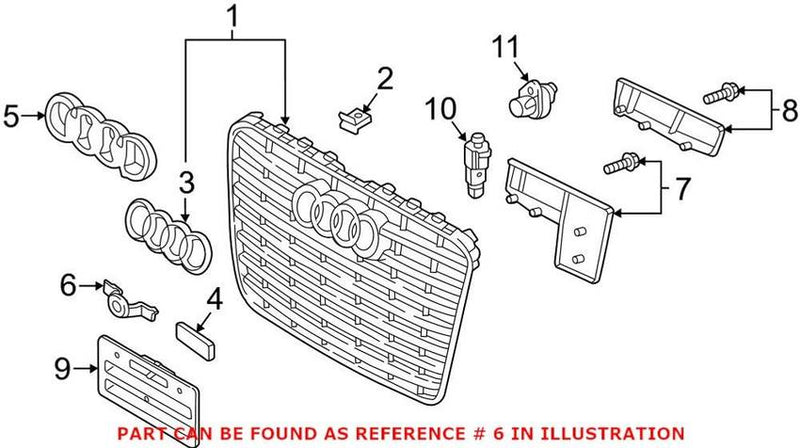 Genuine VW/Audi Grille Cap 4H0853140CT94