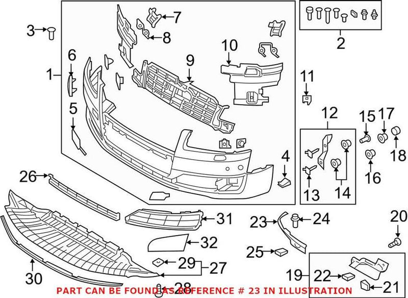 Genuine VW/Audi Bumper Cover Support Rail – Front Driver Side Inner 4H0853887B