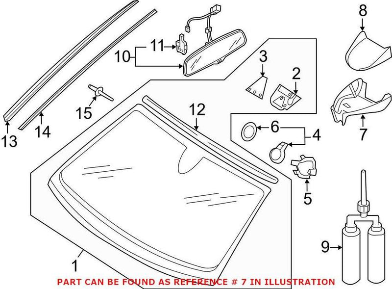 Genuine VW/Audi Interior Rear View Mirror Cap 4H0907299A4PK
