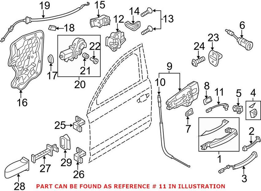 Genuine VW/Audi Courtesy Light – Passenger Side 4H0947134B