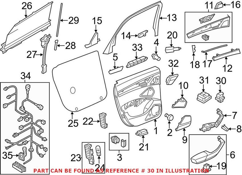 Genuine VW/Audi Door Window Switch 4H0959855A5PR