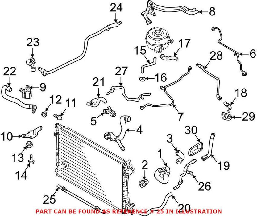 Genuine VW/Audi Engine Coolant Pipe