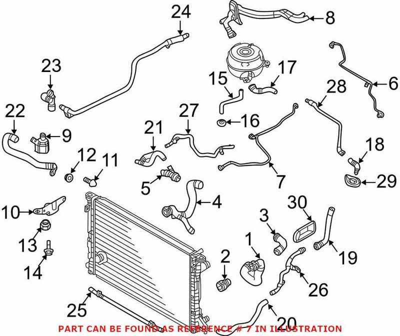 GENUINE VW/AUDI Coolant Overflow Hose 4K0 121 081 CS