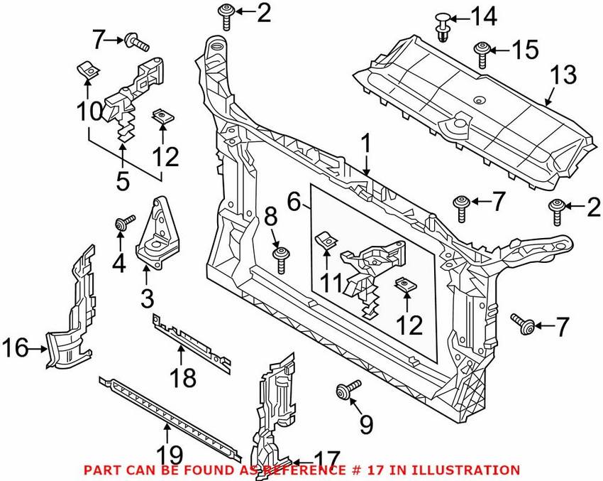Radiator Support Baffle – Driver Side