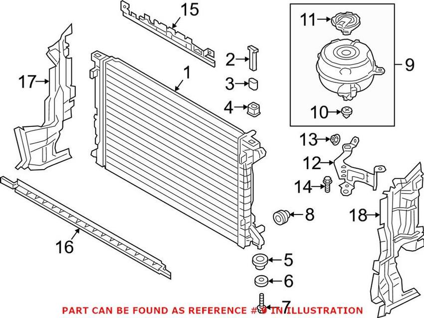Genuine VW/Audi Engine Coolant Reservoir