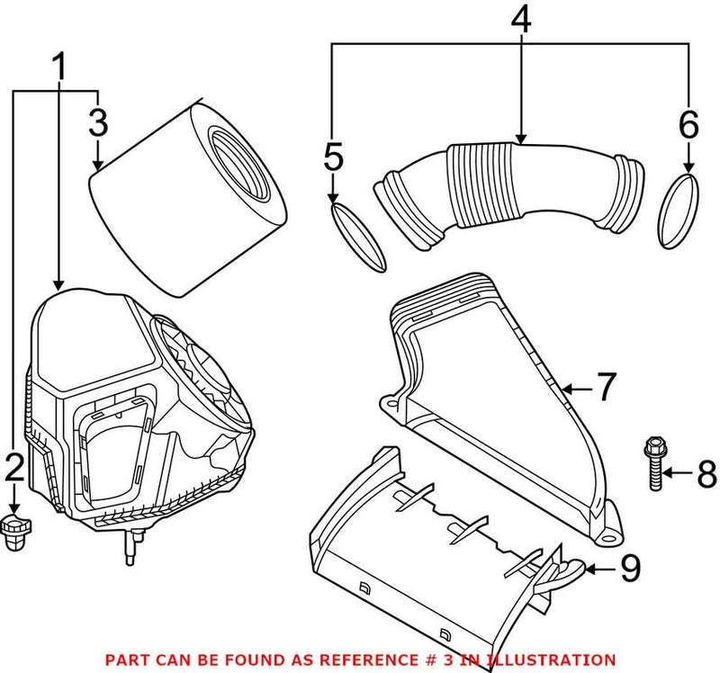 Genuine Vw/Audi Air Filter 4 K0 133 844 D