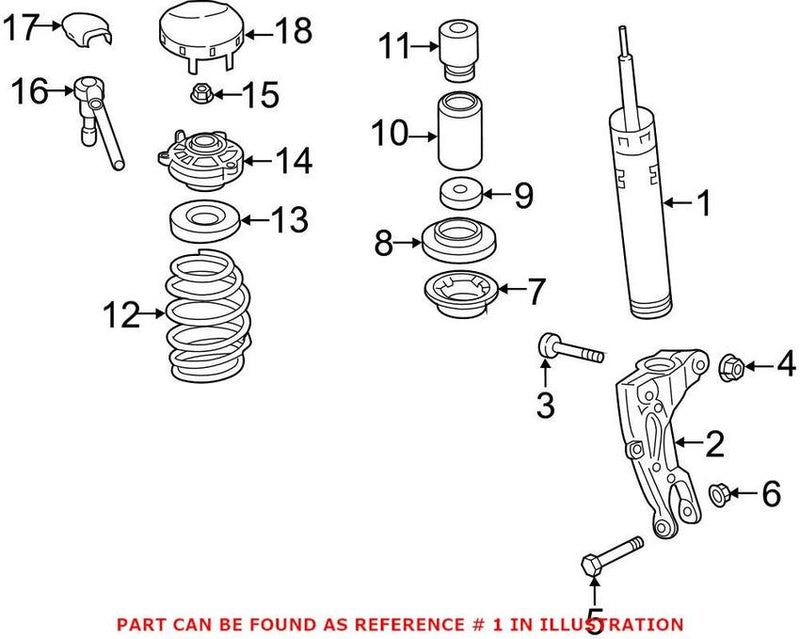 Genuine VW/Audi Shock Absorber – Front