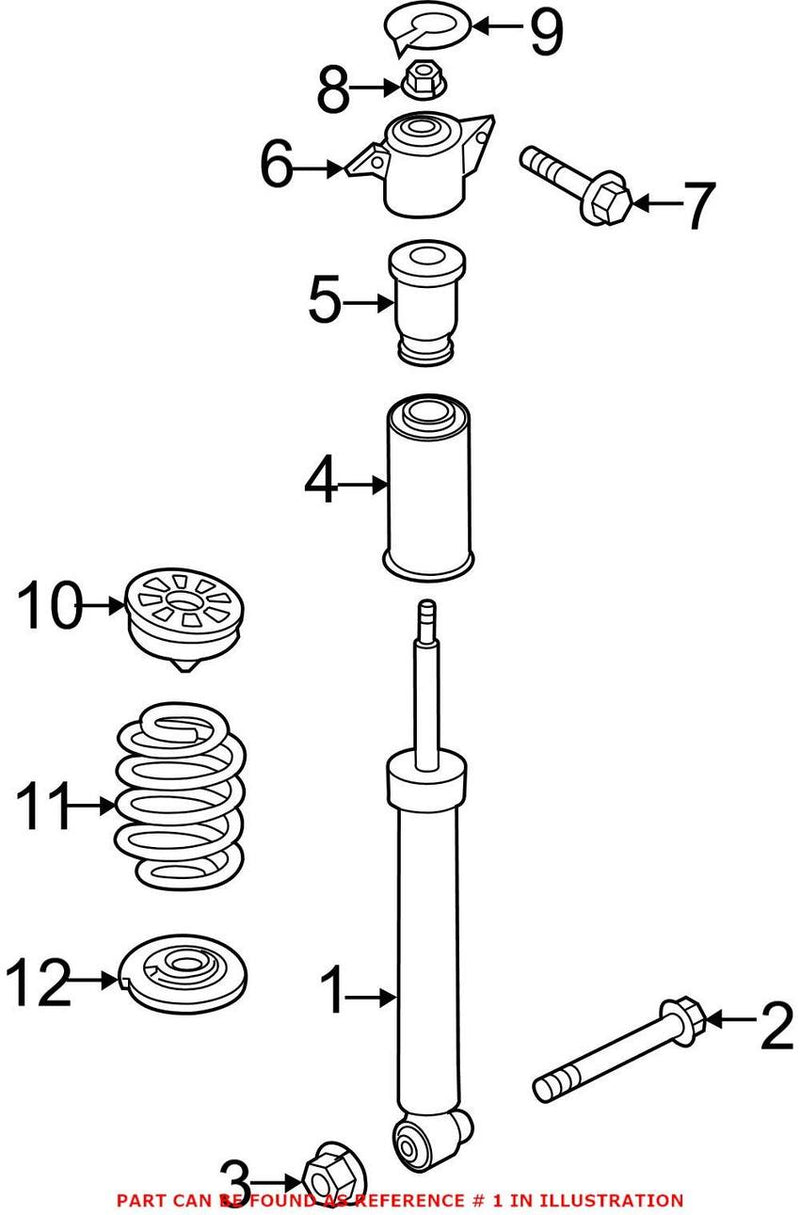 Genuine VW/Audi Shock Absorber – Rear