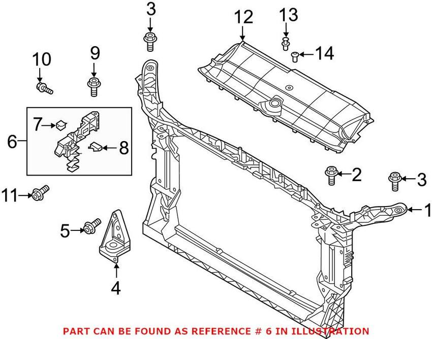 Genuine VW/Audi Headlight Bracket – Passenger Side