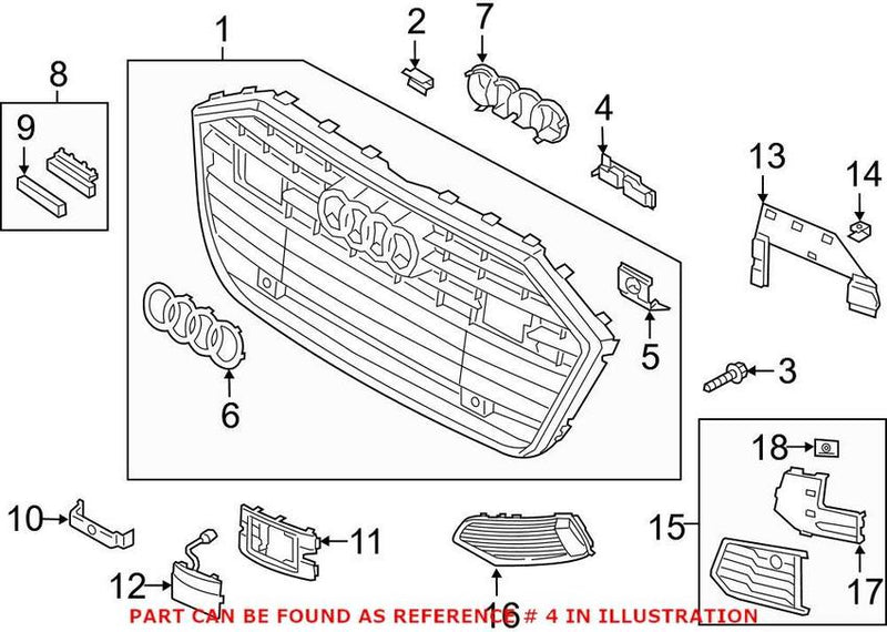 Grille Bracket – Passenger Side