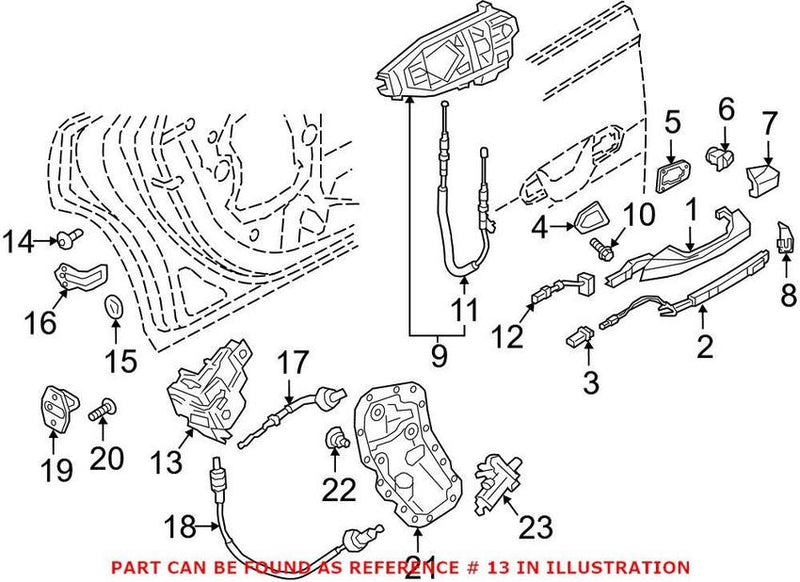 Genuine VW/Audi Door Latch Assembly – Rear Passenger Side