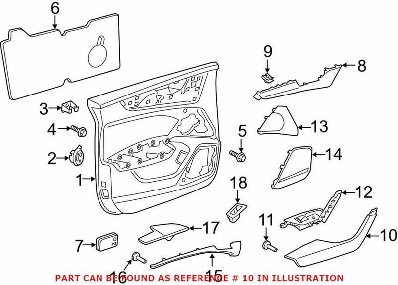 Genuine VW/Audi Door Armrest – Front Driver Side