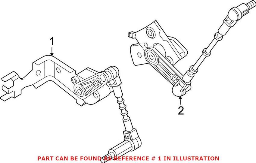 Genuine VW/Audi Headlight Level Sensor – Front Passenger Side