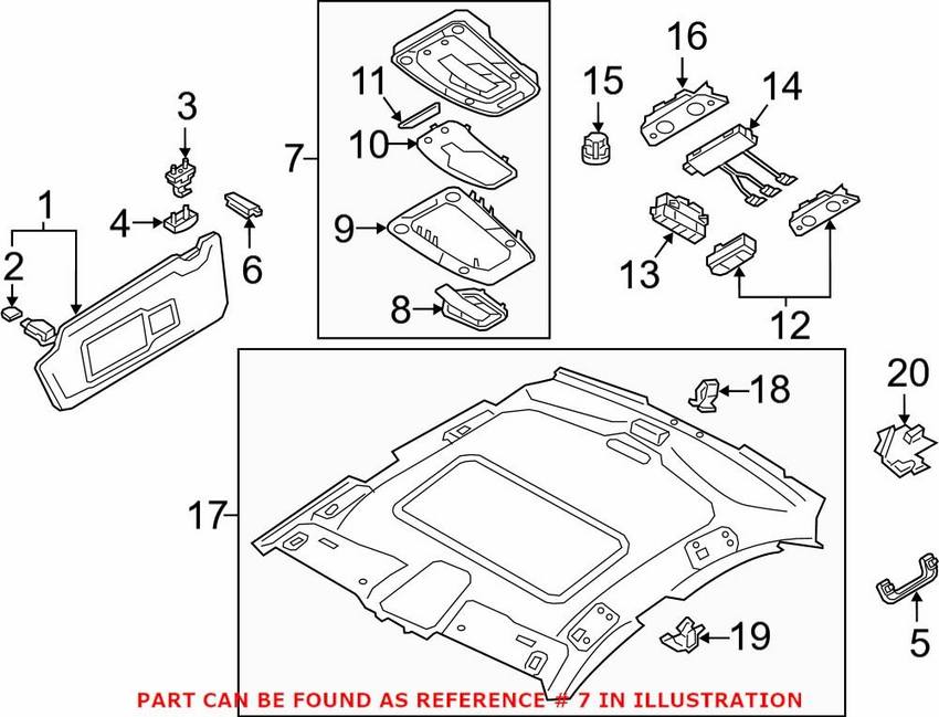 Genuine VW/Audi Reading Light 4K0947135SBV2 – Genuine VW/Genuine VW/Audi