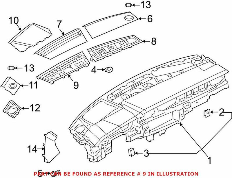 Genuine VW/Audi Dashboard Air Vent Trim
