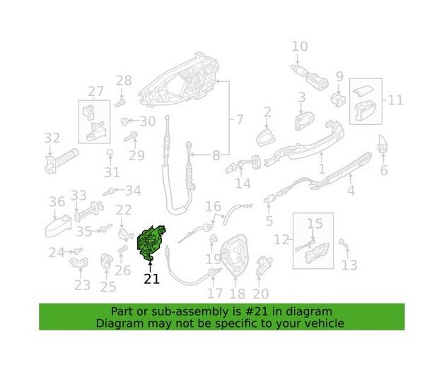 Genuine VW/Audi Door Lock Actuator Motor – Front Driver Side