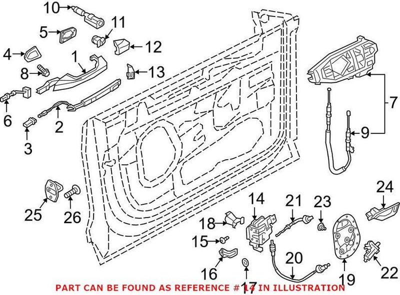 Genuine VW/Audi Door Lock Actuator Motor – Front Passenger Side