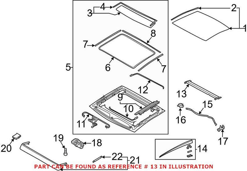 Genuine VW/Audi Sunroof Cover