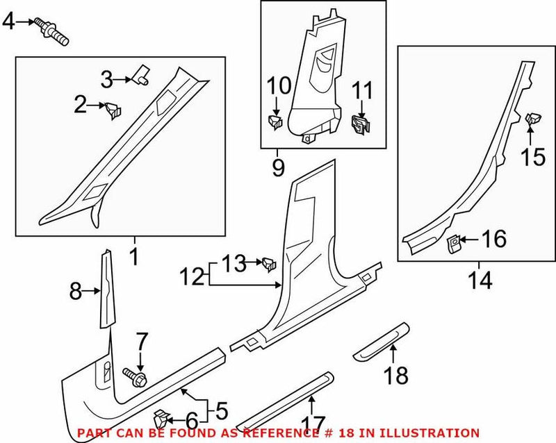 Genuine VW/Audi Door Sill Plate – Rear Passenger Side