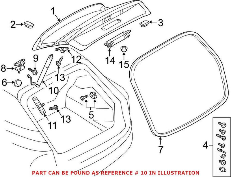 Genuine VW/Audi Hatch Lift Support 4KE827851A – Genuine VW/Genuine VW/Audi