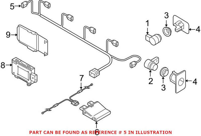 Parking Aid System Wiring Harness (With Active Side Bar)