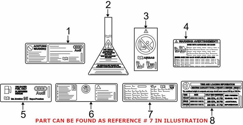 Genuine VW/Audi Engine Decal 4L0000279B – Genuine VW/Genuine VW/Audi
