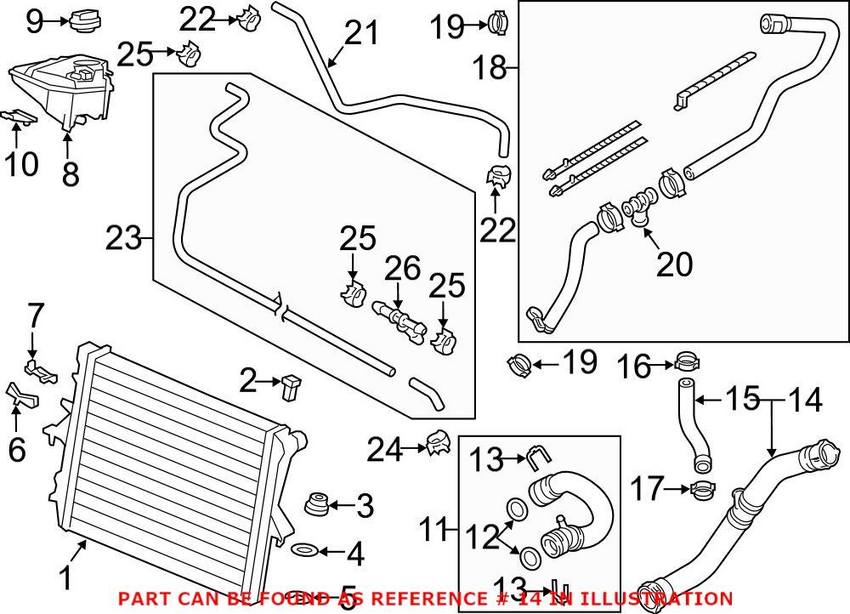 Genuine VW/Audi Radiator Coolant Hose – Lower 4L0121051B