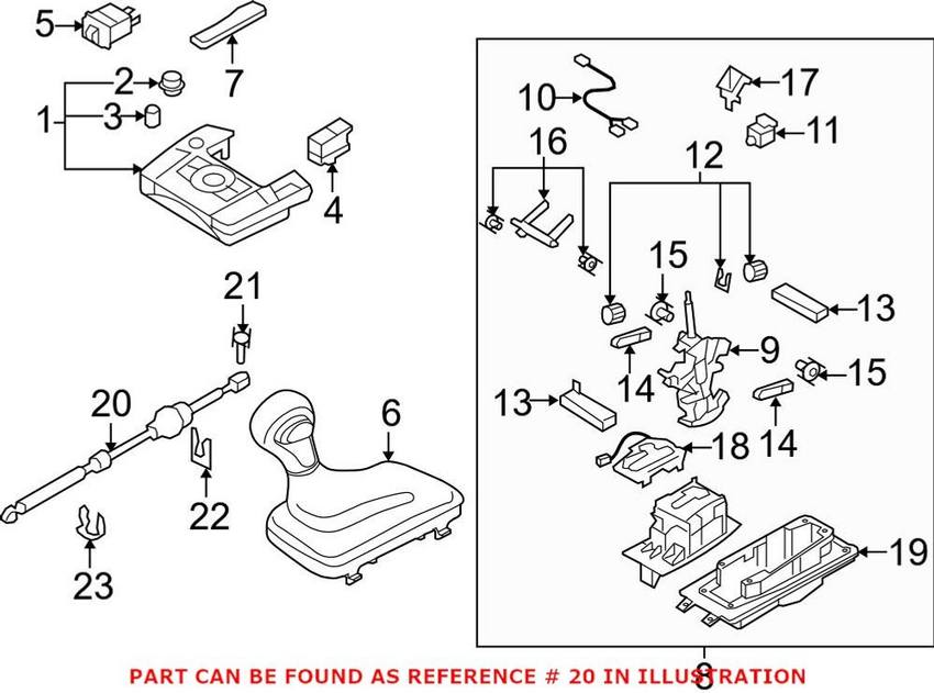 Genuine VW/Audi Automatic Transmission Shifter Cable 4L0713265F