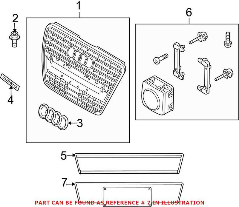 Genuine VW/Audi License Plate Bracket 4L0807285E3FZ