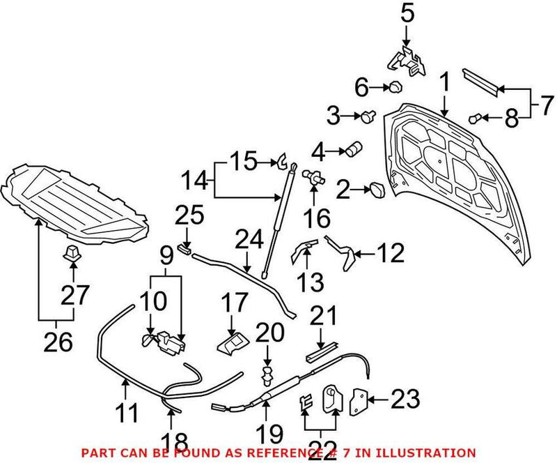 Genuine VW/Audi Hood Seal 4L0823733C