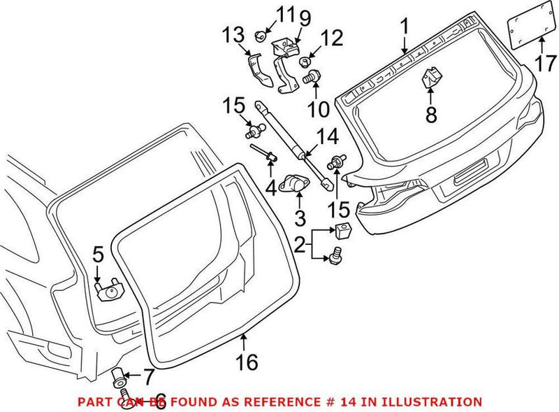 Genuine VW/Audi Hatch Lift Support 4L0827552F