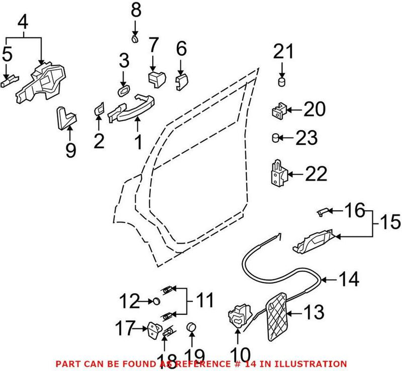 Genuine VW/Audi Door Latch Cable – Rear 4L0839085B