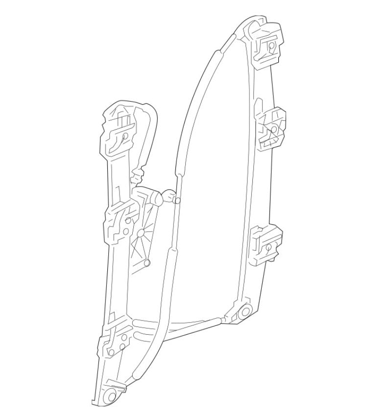 Genuine VW/Audi Window Regulator – Rear Driver Side (w/o Motor) 4L0839461D