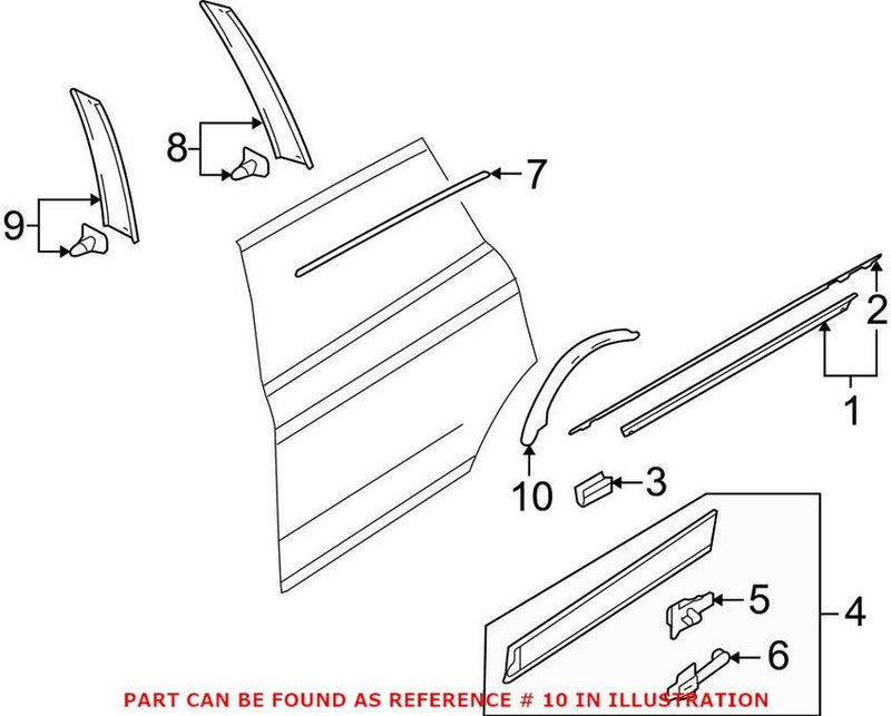 Genuine VW/Audi Stone Guard – Rear Passenger Side 4L0839982A