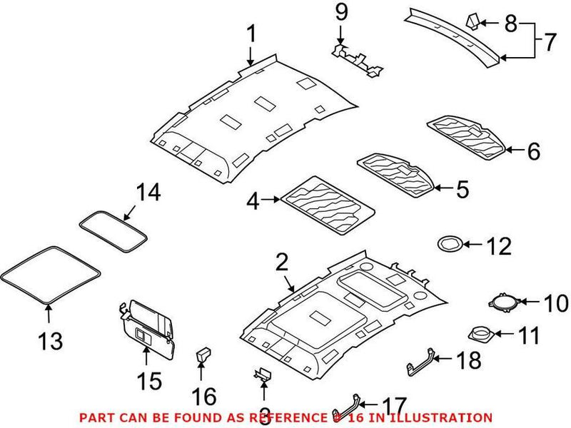 Sun Visor Bracket – Passenger Side
