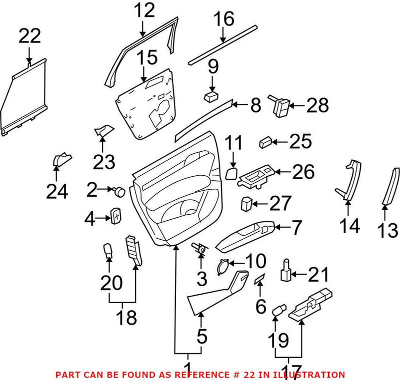 Door Glass Sunshade – Rear Driver Side