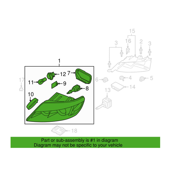 Genuine VW/Audi Headlight Assembly – Passenger Side (Xenon) 4L0941030H