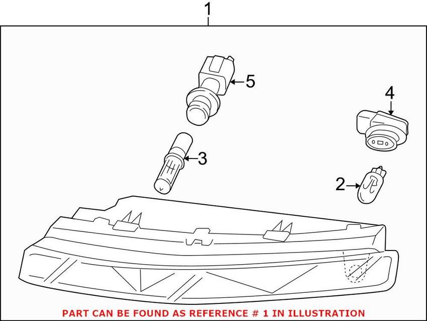 Genuine VW/Audi Parking Light Assembly – Front Driver Side 4L0953041C