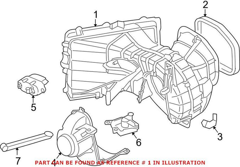 Genuine VW/Audi HVAC Blower Motor Housing 4L1815153