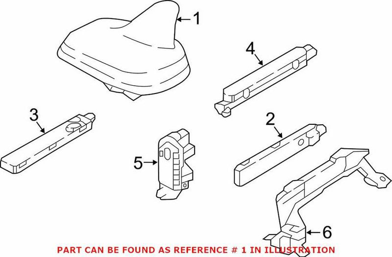 Genuine VW/Audi Radio Antenna Assembly 4M0035503MGRU