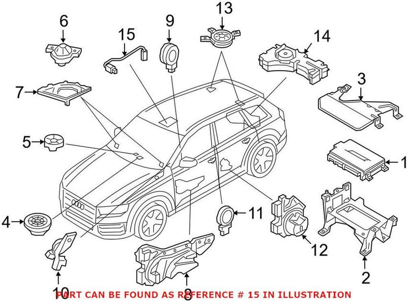 Genuine VW/Audi Navigation Microphone 4M0035711