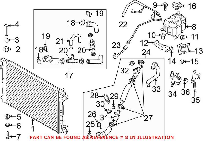 Genuine VW/Audi Engine Coolant Reservoir 4M0121403F – Genuine VW/Genuine VW/Audi